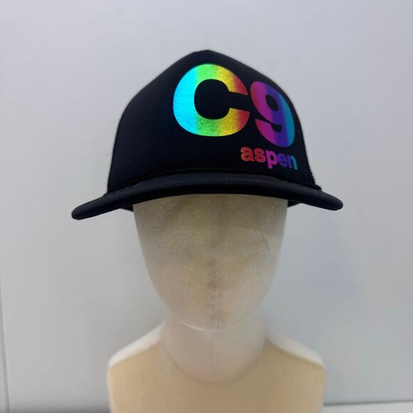 Famous CLOUD 9 Aspen Baseball Hat Metallic Rainbow OSFM Ski Mountain Party - Picture 1 of 7